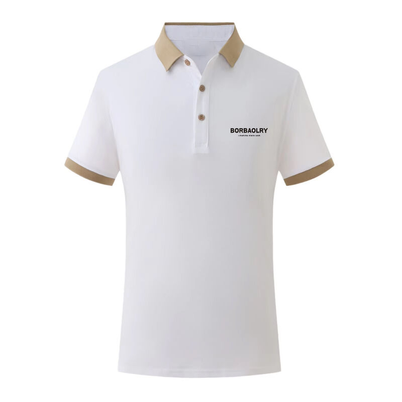 Toptan Yeni Bahar ve Yaz 200 Gram Popüler Golf Giysileri Ashion Rulo Boynuzlu Kısa Kollu Polo