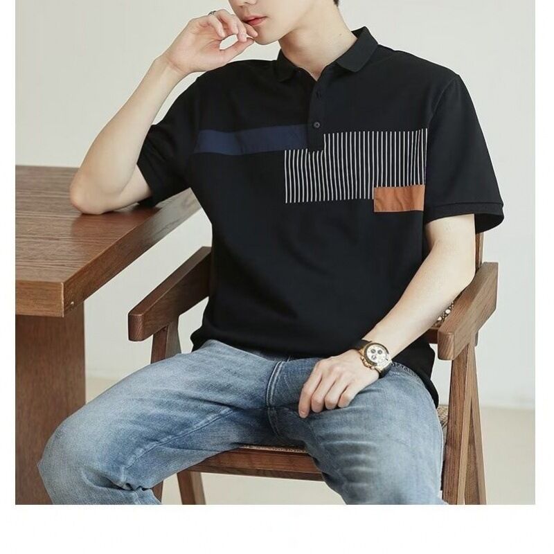 Özel Logo Polo gömleği için kısa kollu Golf Nefes Alıcı Hızlı Kuru Yapılmış Pamuk Katı Deseni Kuru Yaz Golf için