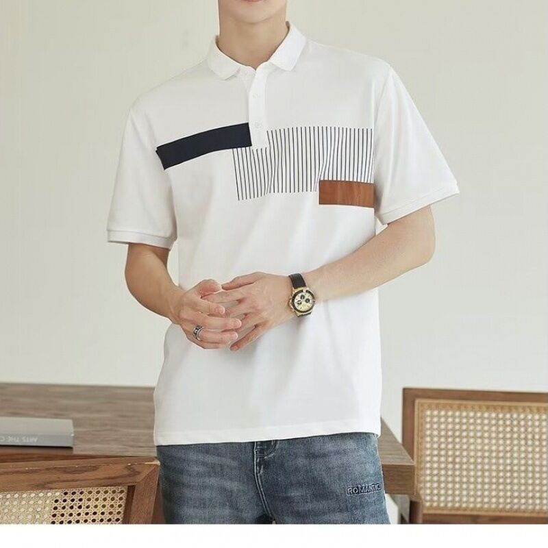 Özel Logo Polo gömleği için kısa kollu Golf Nefes Alıcı Hızlı Kuru Yapılmış Pamuk Katı Deseni Kuru Yaz Golf için