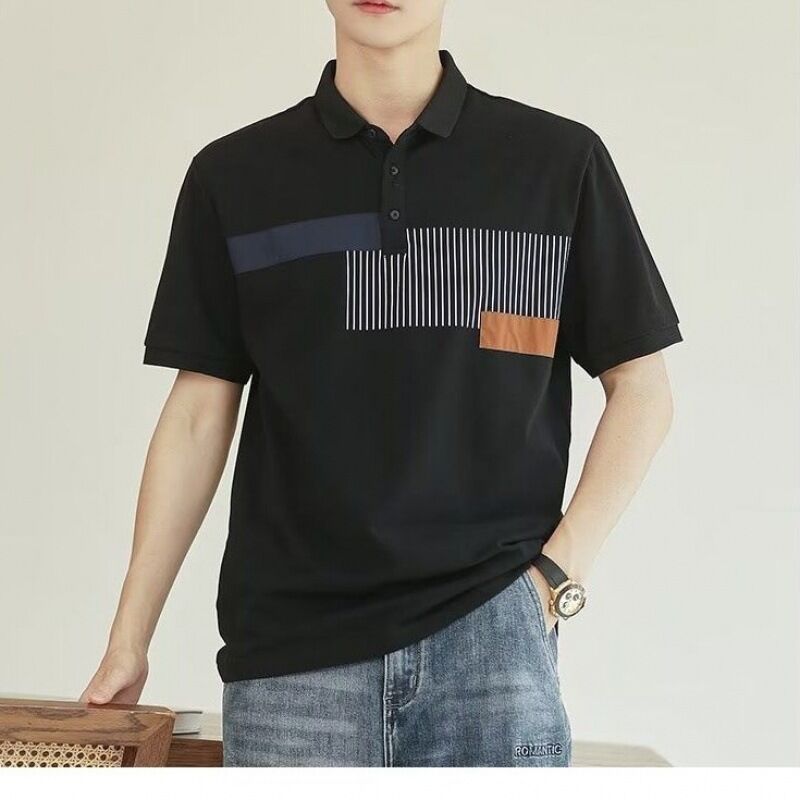 Özel Logo Polo gömleği için kısa kollu Golf Nefes Alıcı Hızlı Kuru Yapılmış Pamuk Katı Deseni Kuru Yaz Golf için