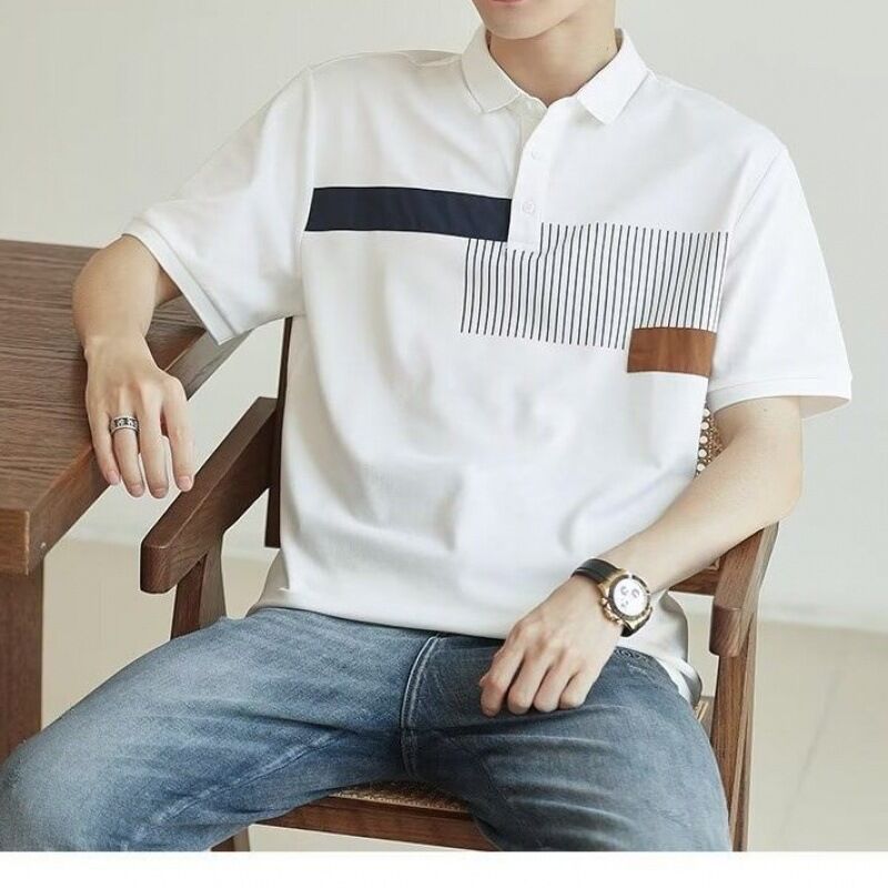 Özel Logo Polo gömleği için kısa kollu Golf Nefes Alıcı Hızlı Kuru Yapılmış Pamuk Katı Deseni Kuru Yaz Golf için