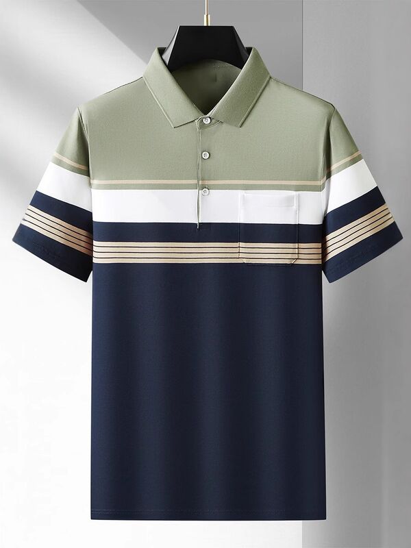 Yazlık Kısa Kollu İş Polo Yaka Tişört Erkek Tişört İnce Yaka İş Günlük Trend