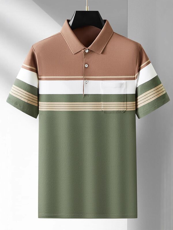 Yazlık Kısa Kollu İş Polo Yaka Tişört Erkek Tişört İnce Yaka İş Günlük Trend