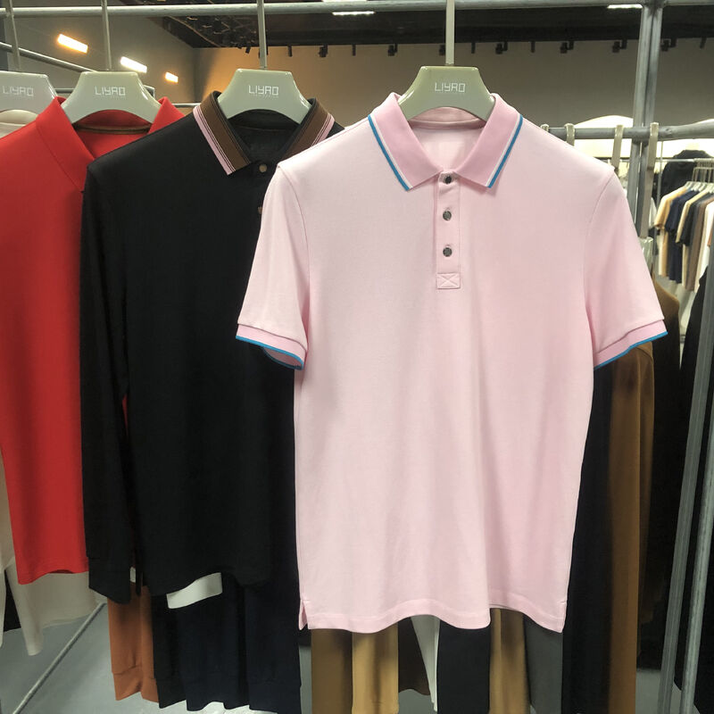 Uzun kollu Polo gömleği Özel logo Polo gömleği Pamuk Erkek Kuru Fit Golf Polo tişörtü Uzun kollu