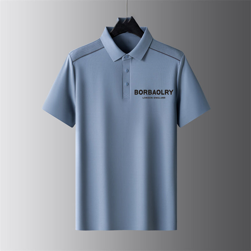 Yazlık Kısa Kollu İş Polo Yaka Tişört Erkek Tişört İnce Yaka Yarım Kollu İş Günlük Trend
