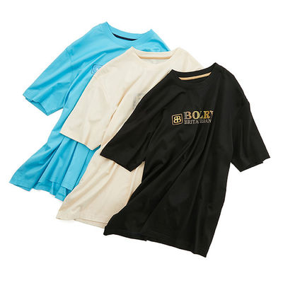 Weaving Method Short Sleeve Cotton T Shirt Knitted For Men